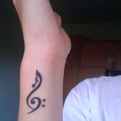 Tatuagens inspiradas em notas musicais