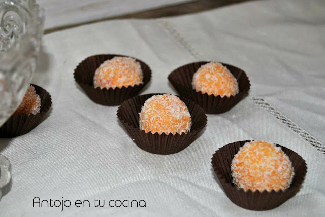 trufas de zanahoria y coco