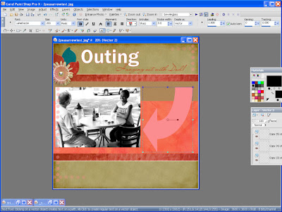 Paint Shop Pro screen shot by Maggie Lamarre for Everyday Digital Scrapbooking