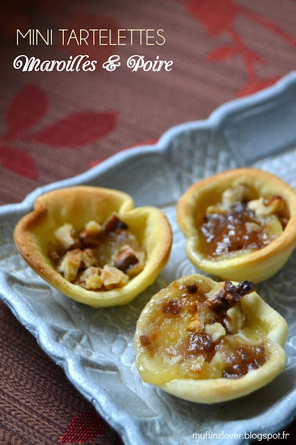 Recette mini tartelettes apéritives maroilles et poire - muffinzlover.blogspot.fr