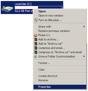 klik kanan properties, drive c