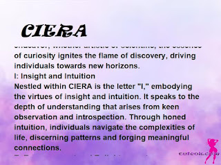 ▷ meaning of the name CIERA (✔)