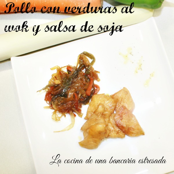 Receta de pollo con verduras en wok y salsa de soja