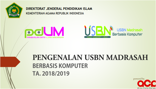 Pengenalan USBN Madrasah Berbasis Komputer Tahun 2019