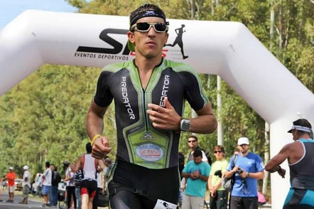 Alejandro Ricagno se prepara para competir por primera vez en el “5150 Triathlon” en Buenos Aires