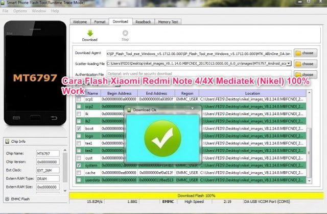 Cara Flash Xiaomi Redmi Note 4/4X Mediatek (Nikel) 100% Work