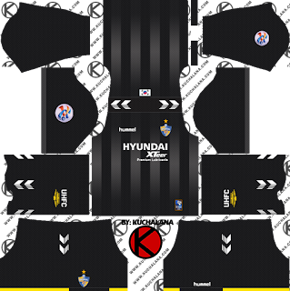  Yang akan saya share kali ini adalah termasuk kedalam home kits Released, Ulsan Hyundai FC kits 2019 - Dream League Soccer Kits