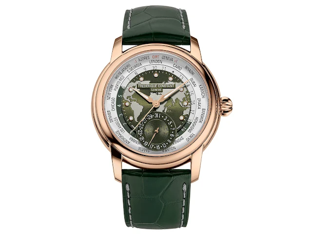 Frederique Constant Classic Worldtimer Manufacture Green