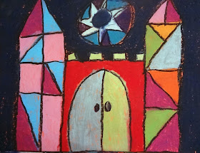 paul klee kid art project, paul klee cubism castles