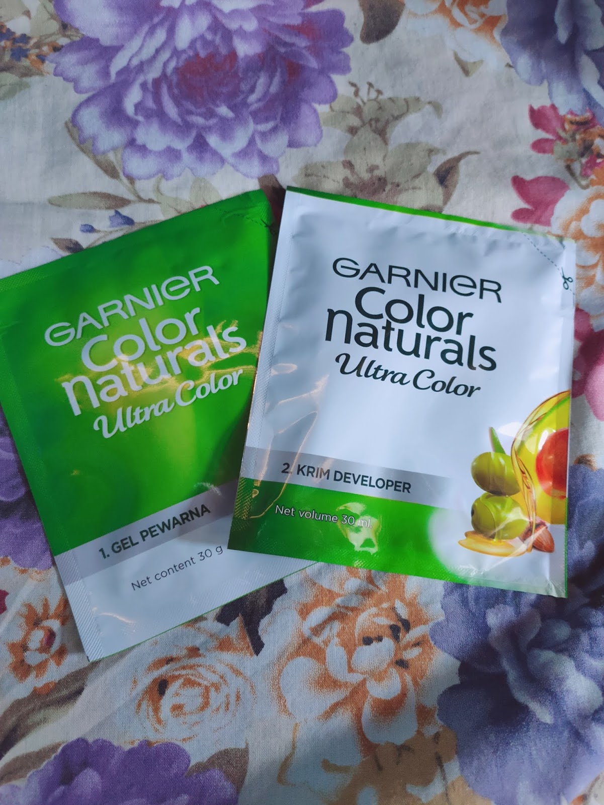 Hasil Garnier Ultra Color Golden Brown di Rambut Hitamku 