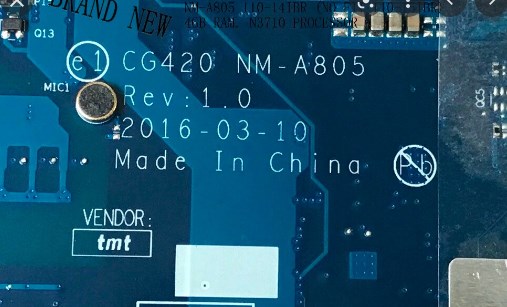 CG420 NM-A805 Rev 1.0 BIOS Lenovo Ideapad 110-15IBR