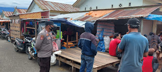 Patroli Dialogis Ke Pasar Sudu Personel Polsek Alla Antisipasi Tindakan Kriminal