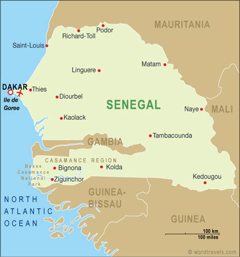 map of senegal africa. SENEGAL AFRICA MAP