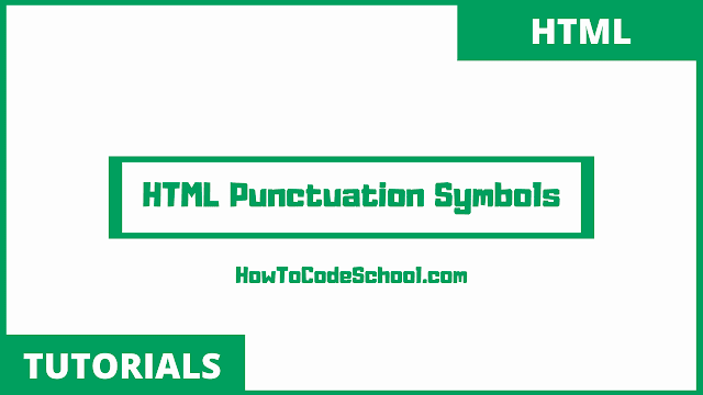 HTML Punctuation Codes