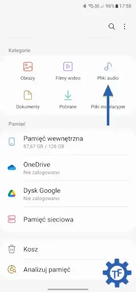 Aplikacja Samsung Moje Pliki