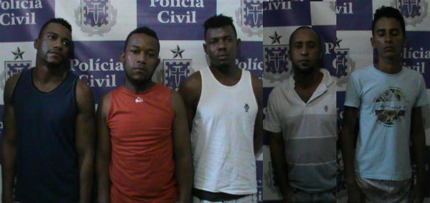 Homens presos durante a operação policial (Foto: Divulgação/ Polícia Civil)