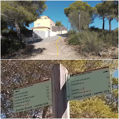 CUNIT - PUIG DE LA MINA - PUIGDETIULA-TURÓ DE L'AVENC - AVENC SANT ANTONI, Carrerada de Santa Coloma