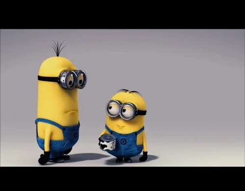 Minions con caja de vaca.