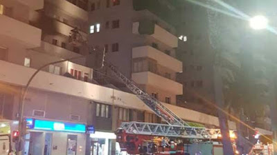 Evacuan por incendio a vecinos en un edificio de Mesa y López