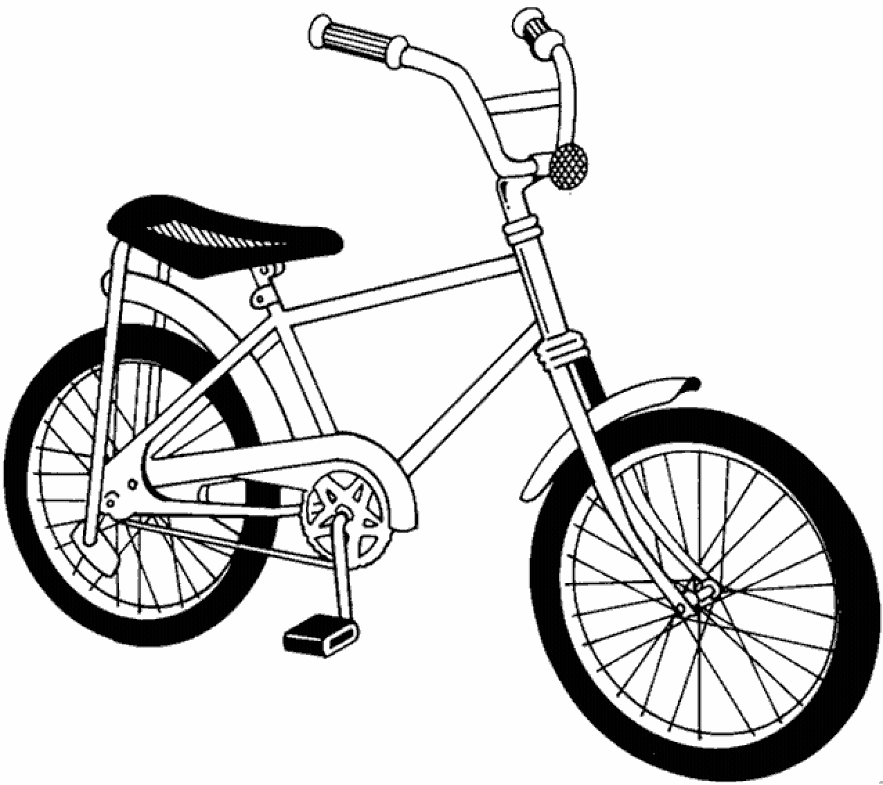 Bicycle For Kid Coloring Page Free wallpaper