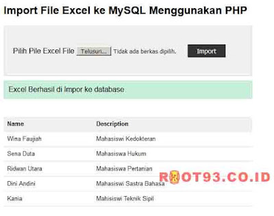 Cara Impor Excel ke MySQL Menggunakan PHP
