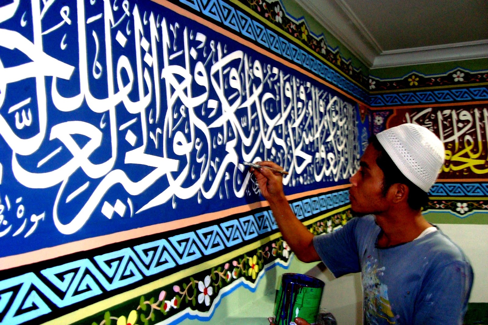 QALAM BAMBOO ART kaligrafi masjid  pandeglang banten 