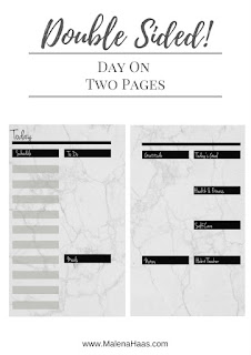  Double Sided Day On Two Pages Printable Insert www.MalenaHaas.com