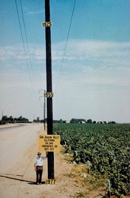 Water subsidence in the San Joaquin Valley 1925-1977