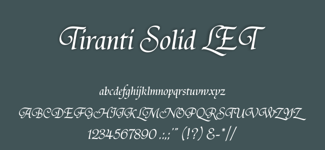 Kumpulan Font Undangan - Tiranti Solid LET Font