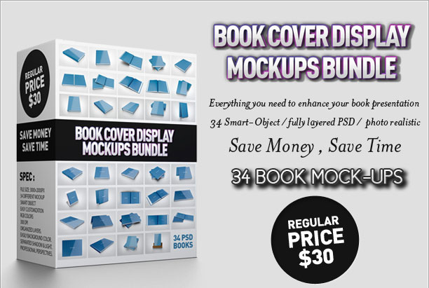 Book Cover Display Mockup Bundle