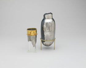 Silver bottle with offering scene naming Meritptah