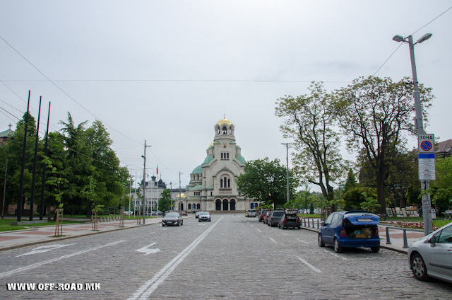 Cathedral Saint Aleksandar Nevski, Sofia, Bulgaria - frontal view