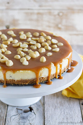 http://www.tasteandtellblog.com/white-chocolate-cheesecake-macadamia-nuts-caramel/