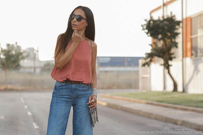 Blogger influencer instagramer de Valencia de moda con ideas para combinar pantalones vaqueros culottes