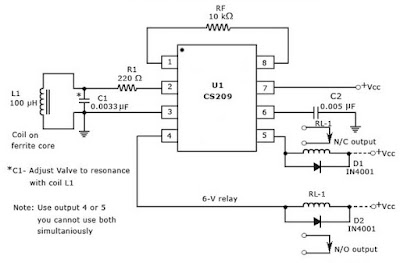 schema electronique du détecteur de proximité