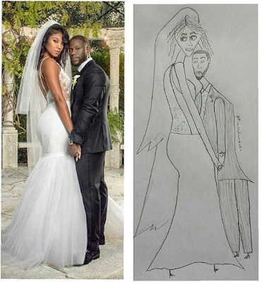 See what this so-called artist did to Kevin and Eniko Hart's photo
