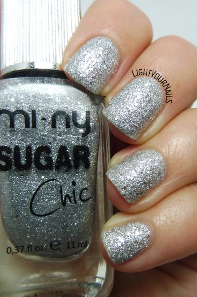 Mi-Ny Sugar Chic 11 Silver Glaze smalto nail polish #unghie #nails #miny #textured #lightyournails