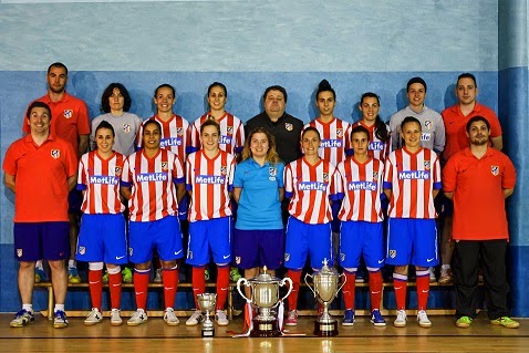 Liga femenina 2013/2014 - Campeonas de liga el Atlético de Madrid Navalcarnero