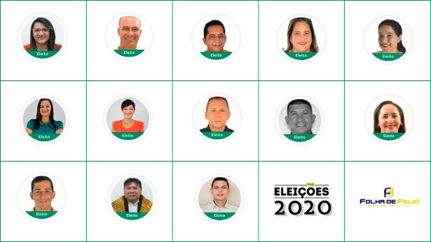 Veja os 13 vereadores eleitos em 2020 e composição da Câmara Municipal de Feijó