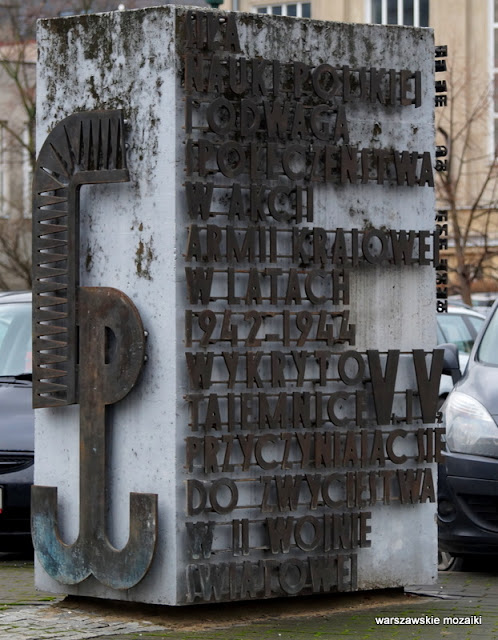 Warszawa Warsaw Politechnika Warszawska monument Nowowiejska