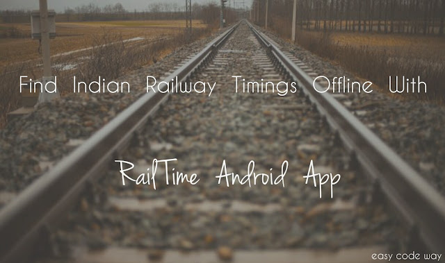 Find Indian Train Timings Offline