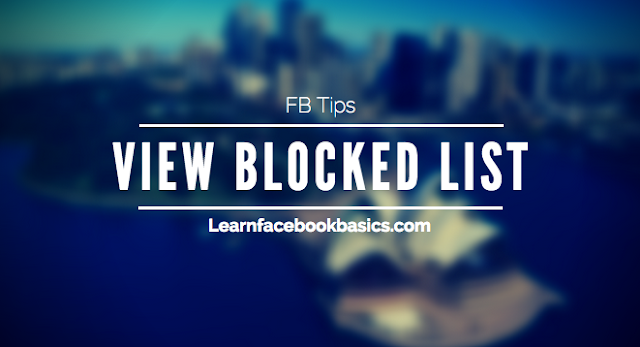 Facebook blocked list