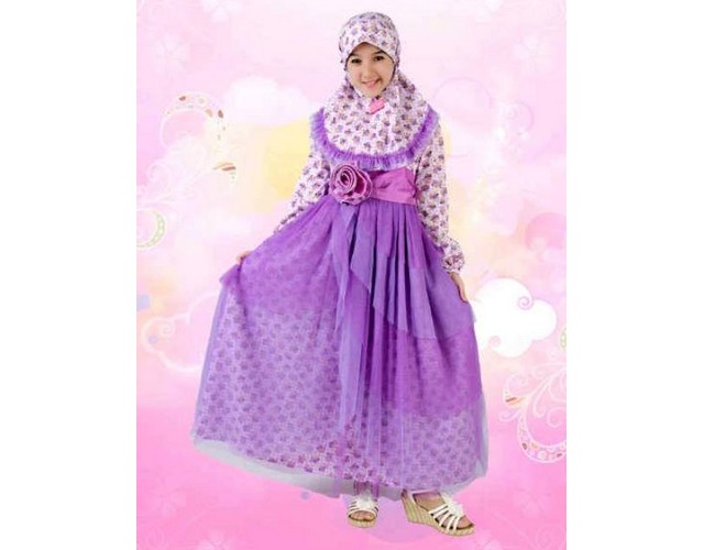  Model  Baju  Muslim  Anak  Perempuan 2 Tahun 10 Tahun Keke 