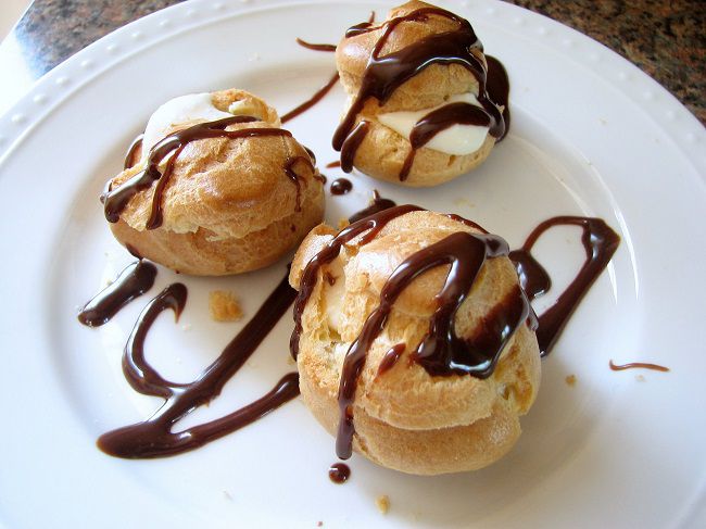 Profiteroles with Ricotta Mascarpone