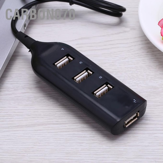 [ carbon070.vn ] Carbon070 Wired Micro USB 2.0 4-Port Distributor Multi Hub Splitter Power for PC Computer