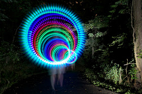 rainbow circle light trail