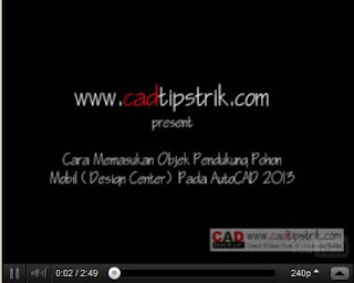 Video Tutorial AutoCAD 2013 Cara Memasukan Objek Pohon