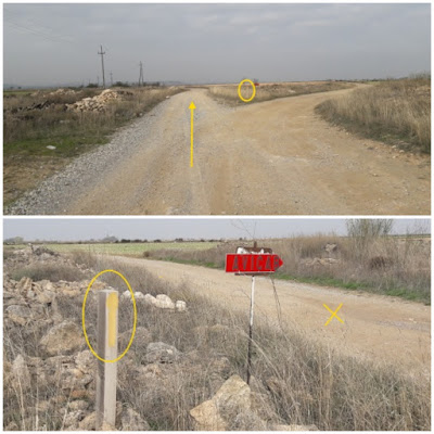 Camí de Sant Jaume de Compostela, etapa entre Fraga (Osca) i Candasnos (Osca), camí paral·lel a la carretera N-II Camino Cañada Real de Aragón