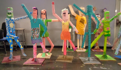 life-sized papier-mache figures