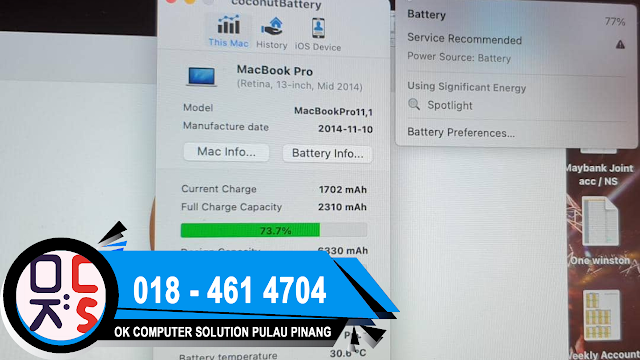 SOLVED : KEDAI MACBOOK JELUTONG | MACBOOK PRO 13 A1502 | BATTERY FAST DRAIN | NEW BATTERY REPLACEMENT